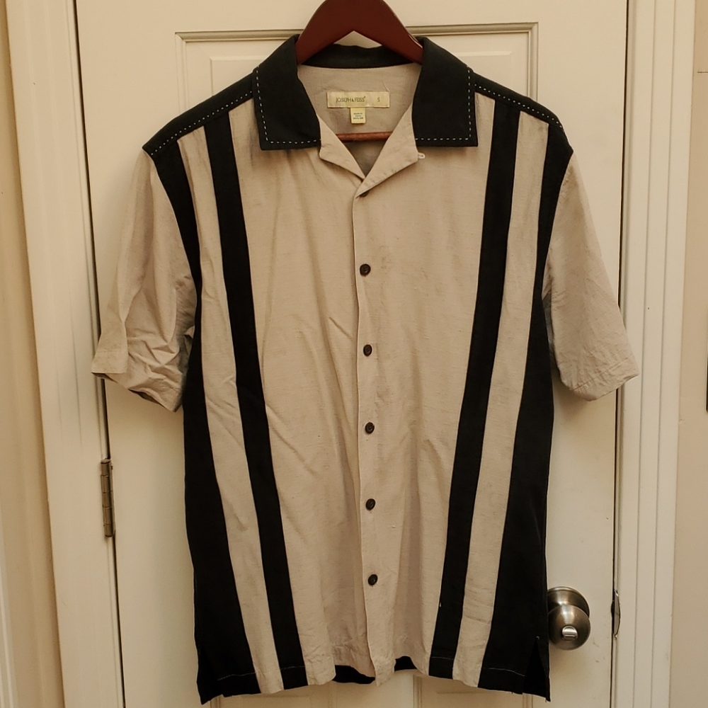 Joseph & Feiss black/beige cabana shirt
